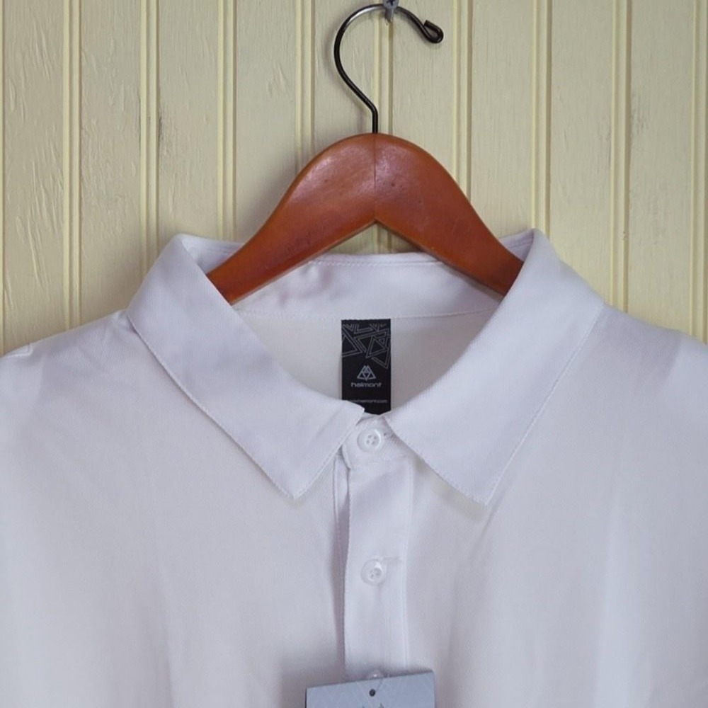 Haimont Polo Shirt Mens XL White Solid Lightweight Golf Performance Knit Top